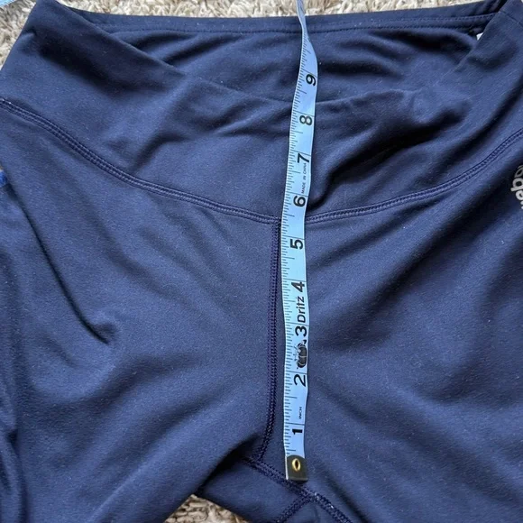 Reebok 7/8 Legging Mid Waist Stripped Blue size medium - Picture 11 of 11